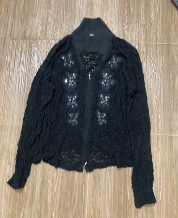 GERRY WEBER Schwarze Spitzenjacke mit Pailletten