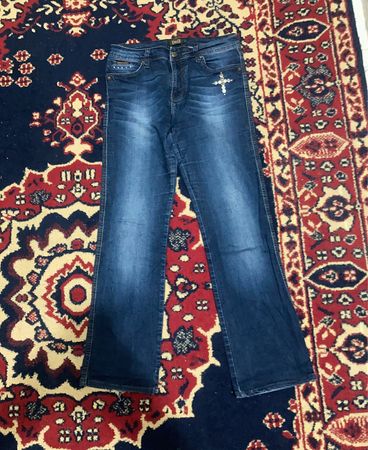 Dolce & Gabbana Blue Denim-Jeans mit verzierten Taschen