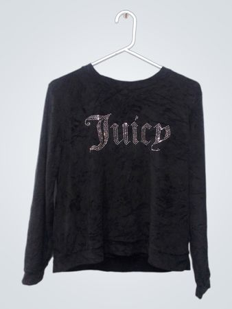 Juicy Couture schwarzes Velours-Sweatshirt