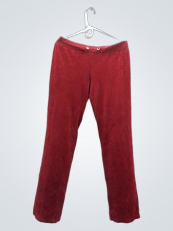 Juicy Couture Calças de Veludo Vermelho