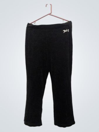 Juicy Couture schwarze Velours-Trainingshose