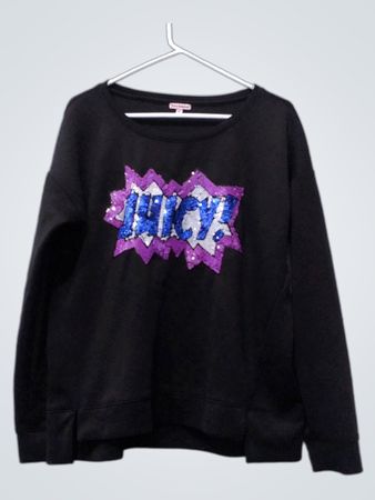 Juicy Couture Schwarzes Sweatshirt mit Pailletten-Print