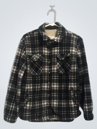 SAGE COLLECTIVE Flanelljacke mit Sherpa-Futter