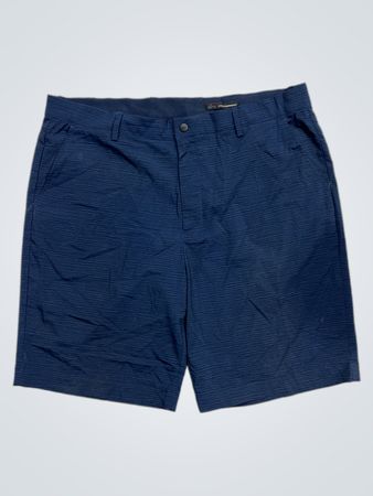 Greg Norman Herren Golf-Shorts in Blau mit Streifen, Größe 38