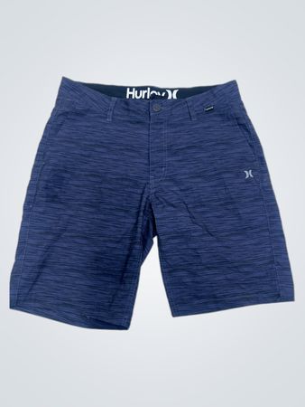 Hurley Herrenblaue Shorts mit Streifen Größe 32