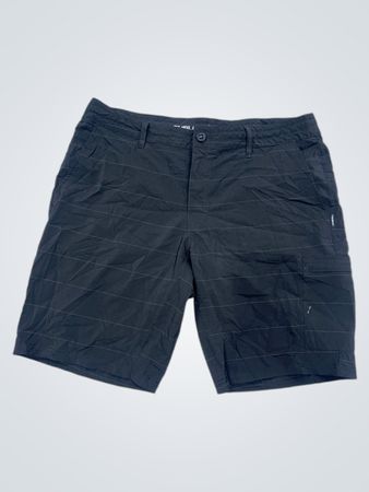 O'Neill Herren Schwarze Gestreifte Cargo-Shorts Größe 36