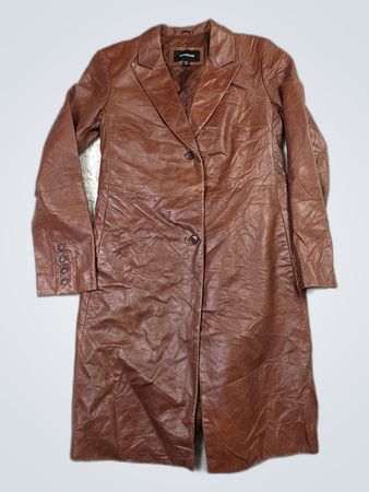 Casaco de Couro Marrom Express