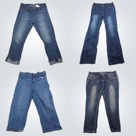 Pacote de 7 Jeans de Denim Levi's, Ann Taylor e Mais