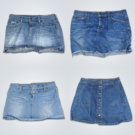 Gently Used Denim Skirt Bundle Lee Maurices H&M + More Mini Skirts