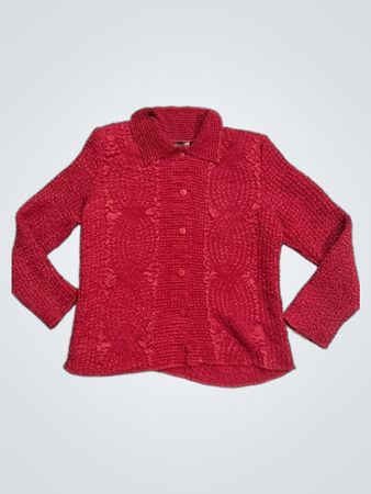 Rote strukturierte Bluse