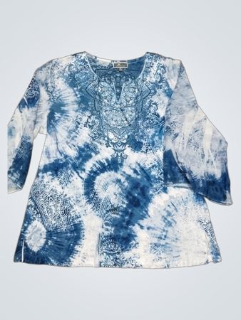 JM Collection Tie-Dye Tunika-Top