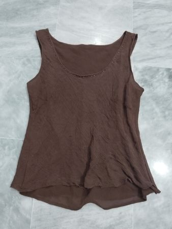 Braunes ärmelloses Tanktop