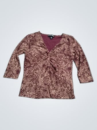 NORTONMCNAUGHTON PETITES Damen Animal-Print-Oberteil