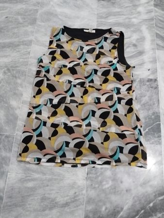 Dana Buchman Women's ärmelloses Top mit geometrischem Muster