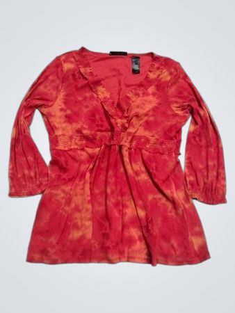 Axcess by Liz Claiborne Batik-Langarmshirt