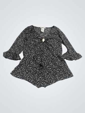 Nine West bedruckte Bluse mit Trompetenärmeln