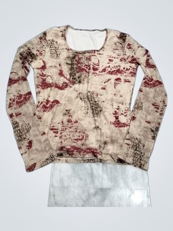Langärmeliges bedrucktes T-Shirt
