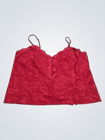 Rotes Camisole-Top mit Blumenmuster