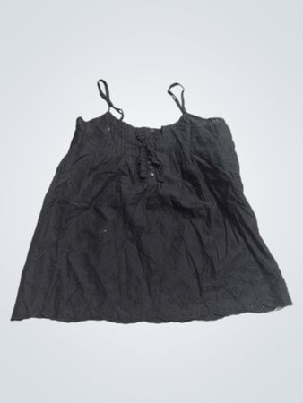 Copper Key Damen Camisole aus schwarzer Baumwolle