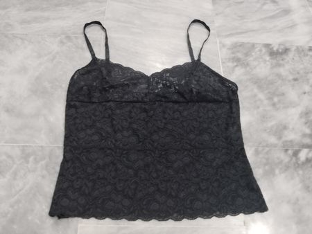 Schwarzes Spitzen-Camisole