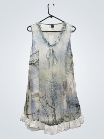 Hypnosy ärmelloses Kleid mit Rüschensaum