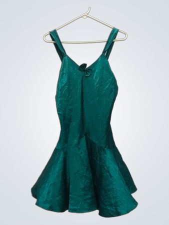 Seidig 100% Polyester grüne Chemise