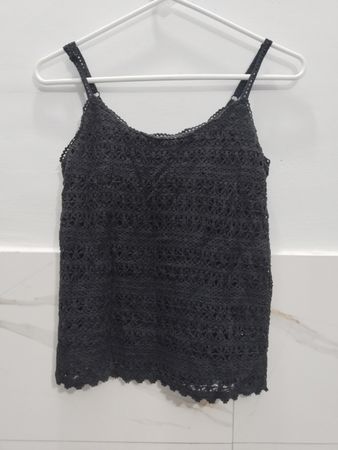 Arizona Jean Co. Schwarzes Häkel-Cami-Oberteil