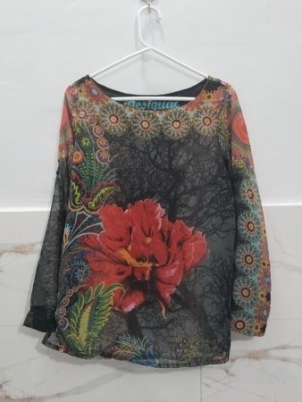 Desigual Langarm-Bluse mit Print