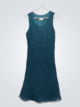 Sally Teal Perlenbesetztes Kleid