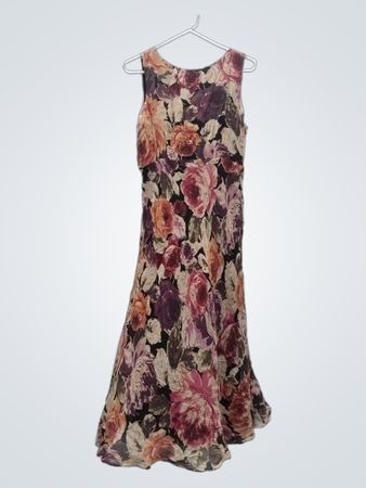 Talbots Pure Silk Floral Maxi Dress