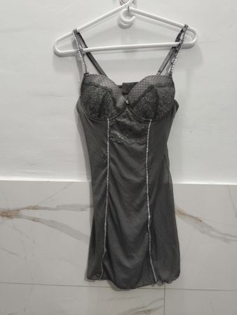 Sophie B. Damen Babydoll-Unterwäsche in Grau