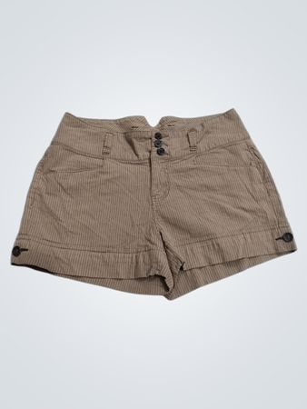 UNIONBAY Damen braune gestreifte Stretch-Shorts