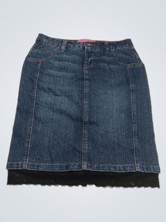 Trafalgar Sodi Women’s Jeansrock mit Spitzenbesatz