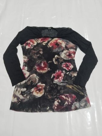 OLIAN Damen Langarmoberteil mit Blumenmuster