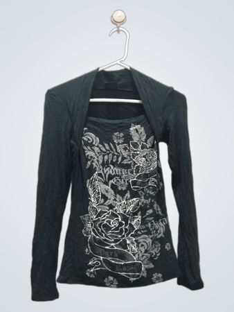 D&C The Girls Club Dark Rose Grafik-Print Top