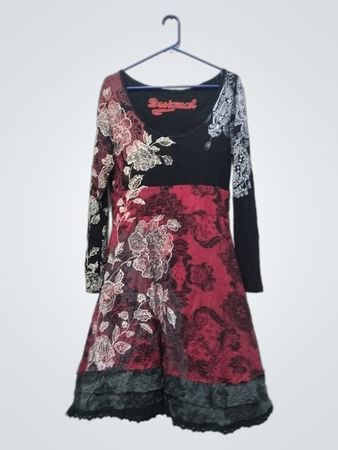 Desigual Langärmeliges Kleid mit Blumenmuster