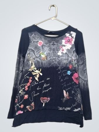 Desigual Langärmeliges Oberteil mit Grafikdruck