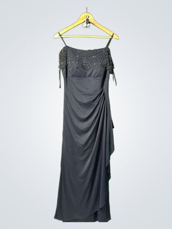 X by Xscape Beaded Embellished Ruched Gown