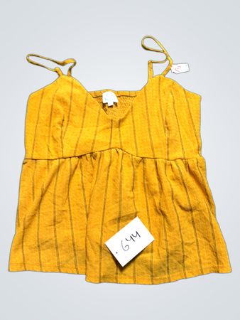 Blue Rain Francescas Yellow Striped Smocked Cami Top