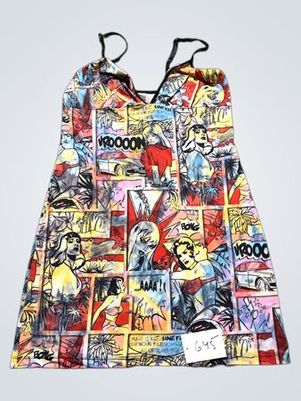 Comic Print Slip Dress