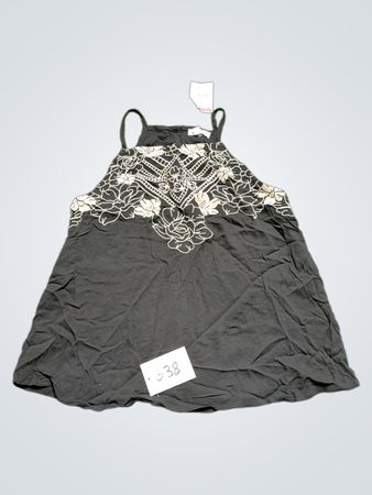 LOVE ON A HANGER Black Embroidered Tank Top