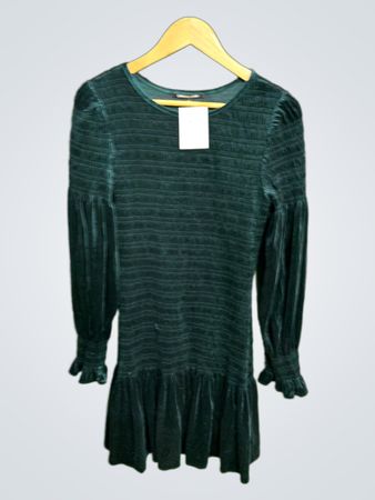 Gianni Bini Smocked Velvet Dress
