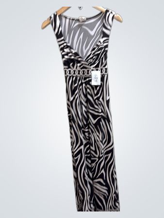 Herz-Seele-Zebrastreifen-Maxikleid