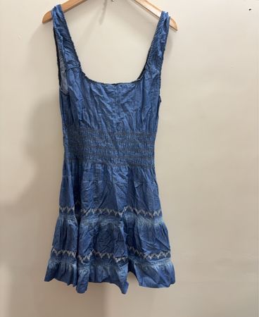 Lapis Blue Denim-Kleid