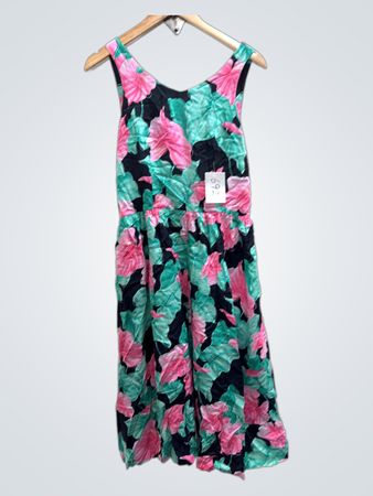 Ärmelloses Kleid mit Blumenmuster