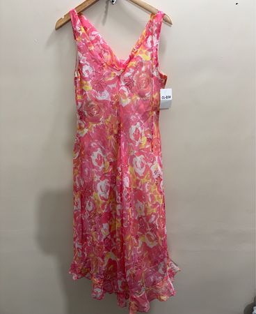 Rosa Blumenkleid OS-238