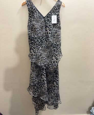 DR Women's Leopardenmuster Rüschendress