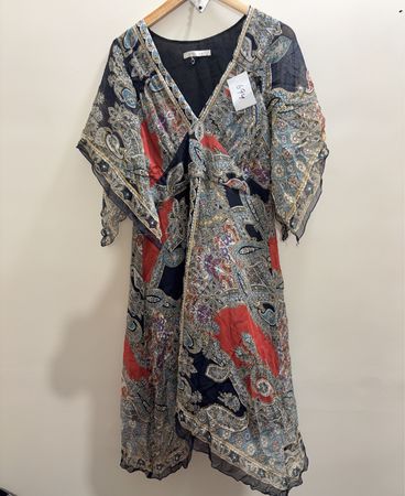Paisley-Print-Kimono-Kleid