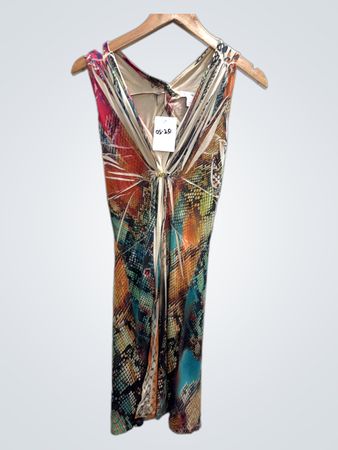 BOSTON PROPER Damen Snake-Print Kleid mit Cutout