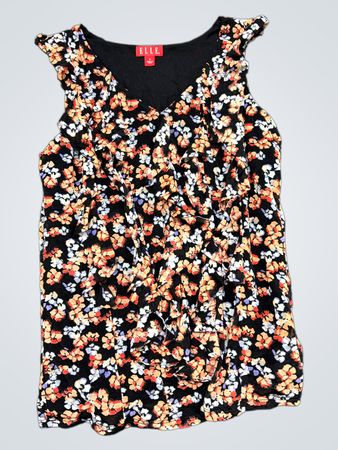 ELLE Floral Print ärmelloses Top